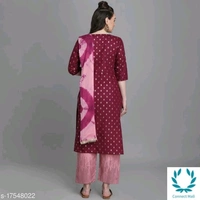Women Cotton Straight Printed Long Kurti With Palazzos - XL